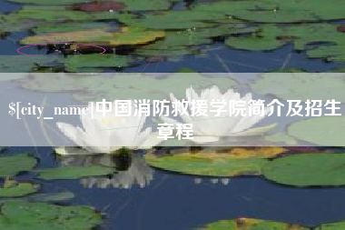 宁波中国消防救援学院简介及招生章程