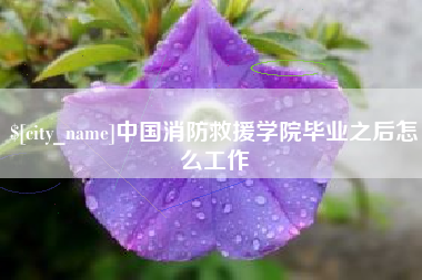 宁波中国消防救援学院毕业之后怎么工作