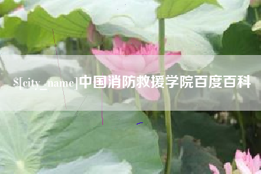 宁波中国消防救援学院百度百科