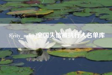宁波全国失信被执行人名单库