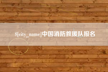 宁波中国消防救援队报名