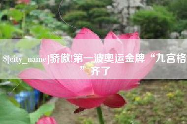 宁波骄傲!第一波奥运金牌“九宫格”齐了