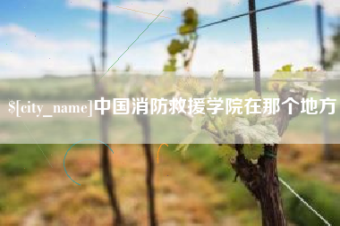 宁波中国消防救援学院在那个地方