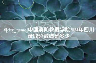 宁波中国消防救援学院2021年四川录取分数线是多少