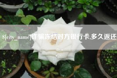 宁波诈骗冻结对方银行卡,多久返还