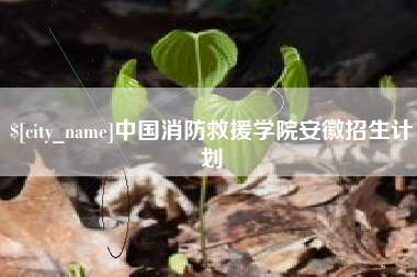 宁波中国消防救援学院安徽招生计划