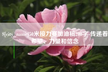 宁波50米接力赛加油稿200字-传递着希望、力量和信念