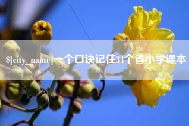 宁波一个口诀记住34个省小学课本