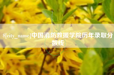 宁波中国消防救援学院历年录取分数线