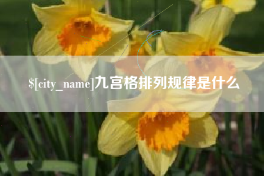 宁波九宫格排列规律是什么