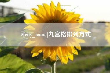 宁波九宫格排列方式