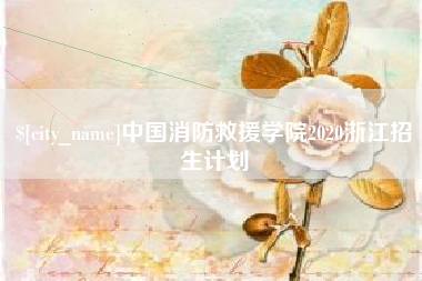 宁波中国消防救援学院2020浙江招生计划