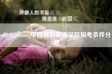 宁波中国消防救援学院报考条件分数