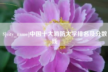 宁波中国十大消防大学排名及分数线