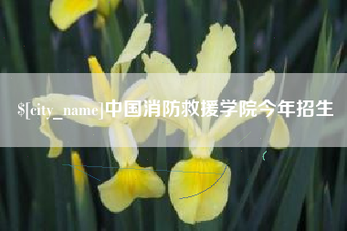 宁波中国消防救援学院今年招生