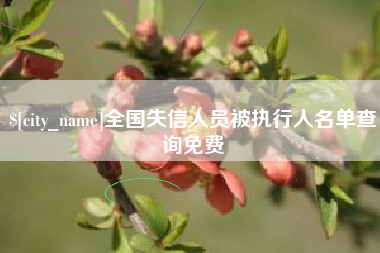 宁波全国失信人员被执行人名单查询免费