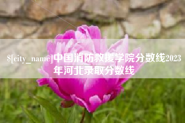 宁波中国消防救援学院分数线2023年河北录取分数线