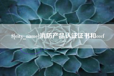 宁波消防产品认证证书和cccf