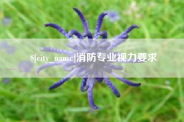 宁波消防专业视力要求