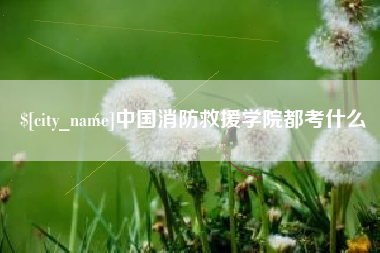 宁波中国消防救援学院都考什么