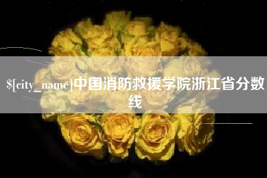 宁波中国消防救援学院浙江省分数线
