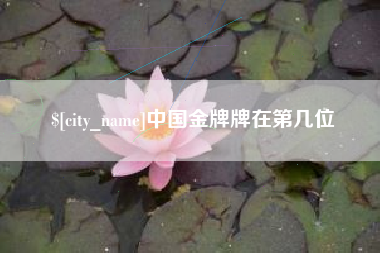 宁波中国金牌牌在第几位