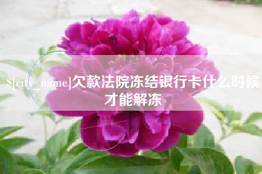 宁波欠款法院冻结银行卡什么时候才能解冻