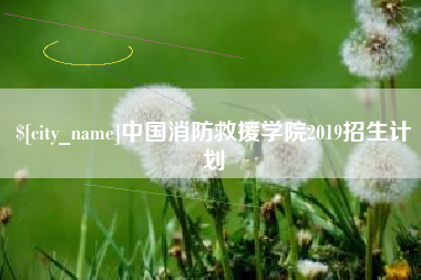 宁波中国消防救援学院2019招生计划