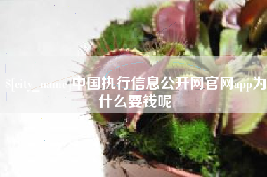 宁波中国执行信息公开网官网app为什么要钱呢