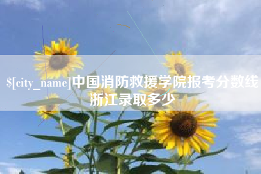宁波中国消防救援学院报考分数线浙江录取多少