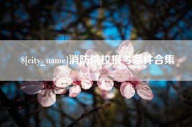 宁波消防院校报考条件合集